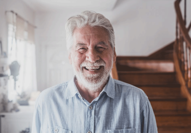 Older man smiling